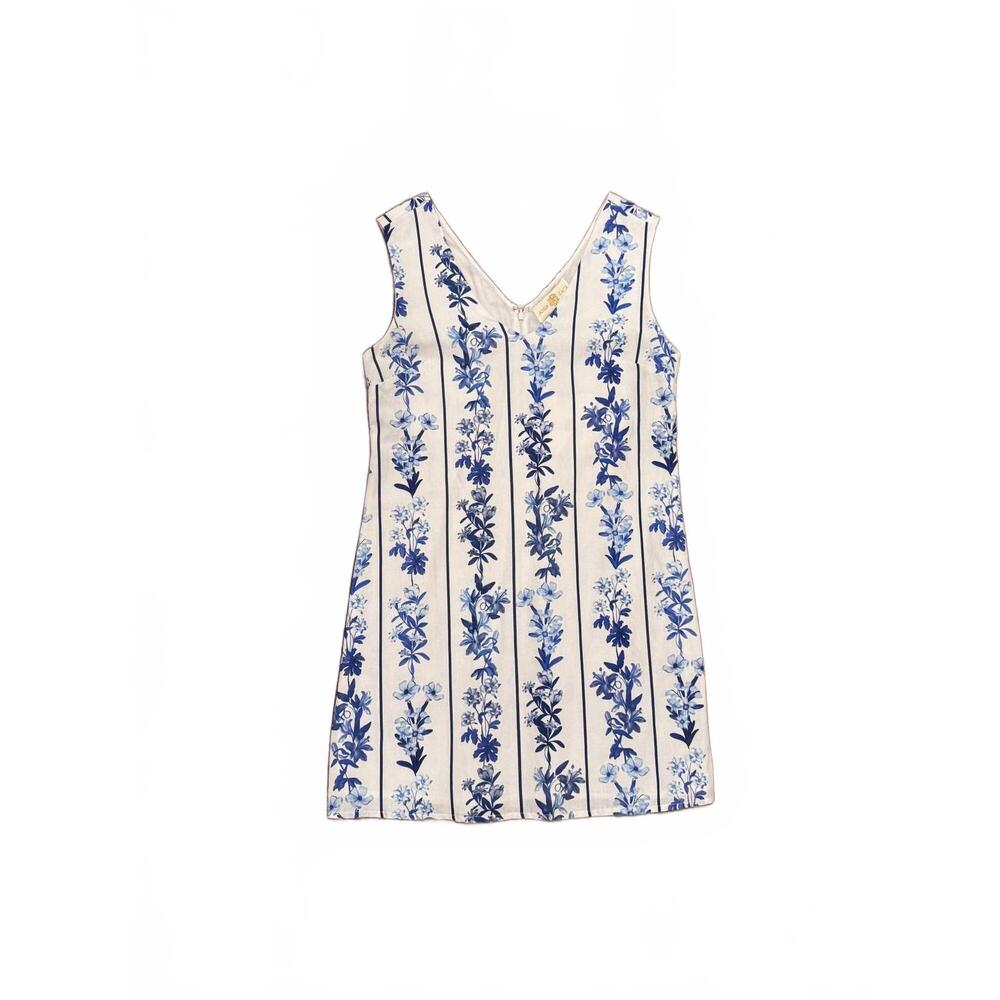 NEW ANNA CATE women's kaylor dress in blue floral stripe